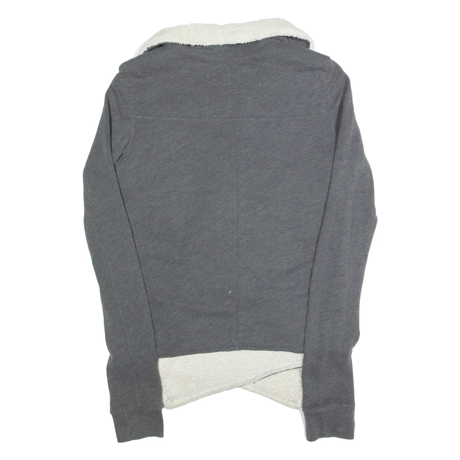 ABERCROMBIE & FITCH Sherpa Lined Womens Overcoat Jacket Grey S