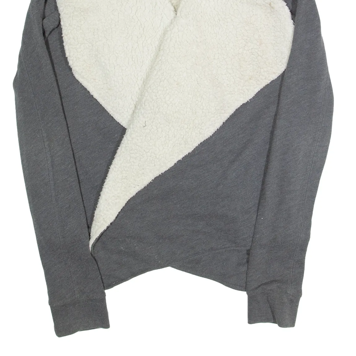 ABERCROMBIE & FITCH Sherpa Lined Womens Overcoat Jacket Grey S