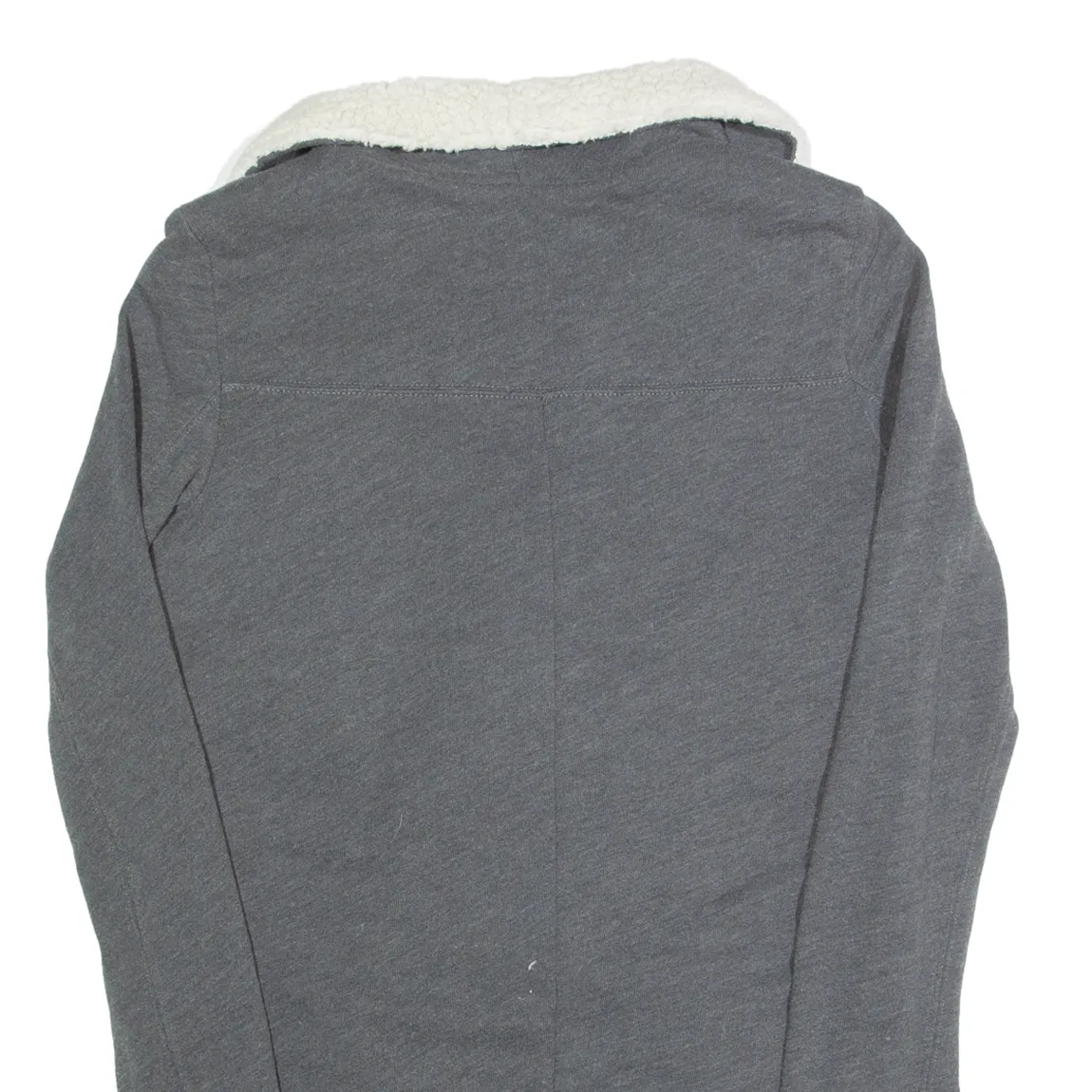 ABERCROMBIE & FITCH Sherpa Lined Womens Overcoat Jacket Grey S