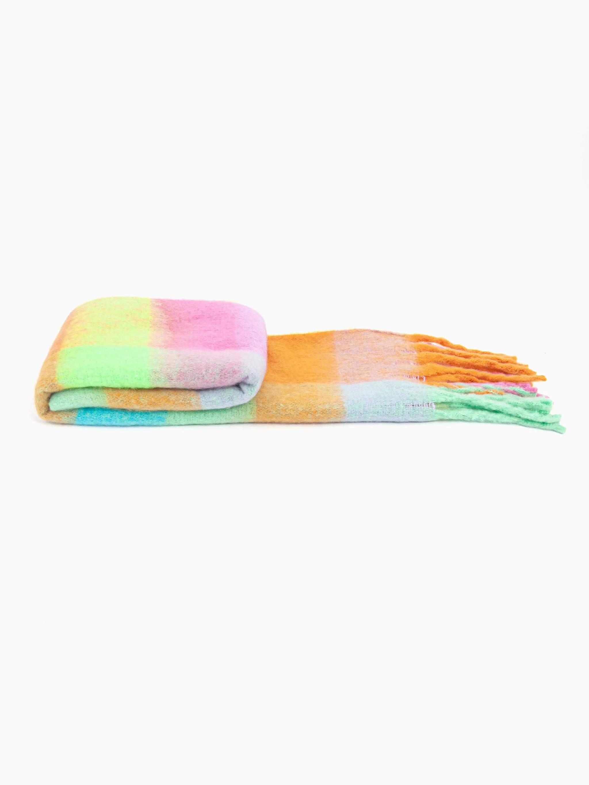 Allie Heavyweight Scarf - Pastel, Square Colour Block