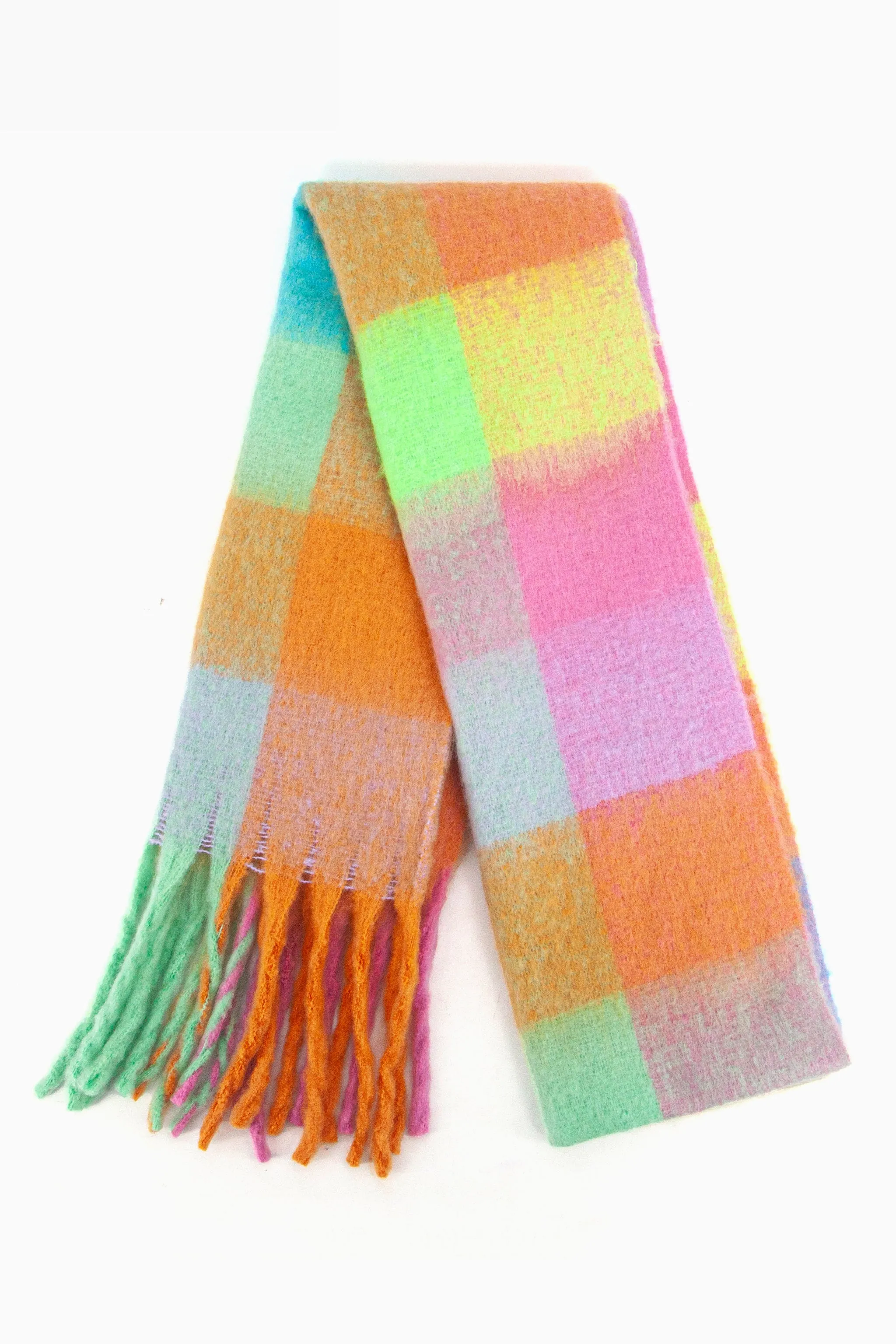 Allie Heavyweight Scarf - Pastel, Square Colour Block