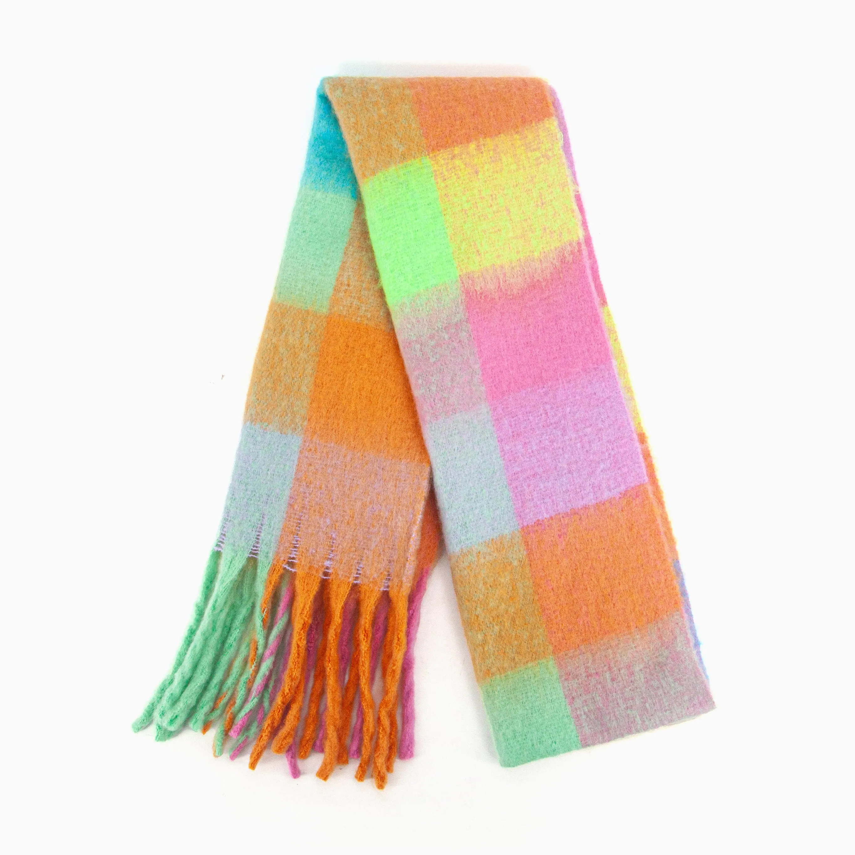 Allie Heavyweight Scarf - Pastel, Square Colour Block
