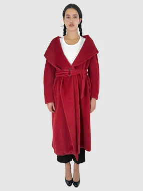 Alpaca and Wool Blend Belted Coat - Size M
