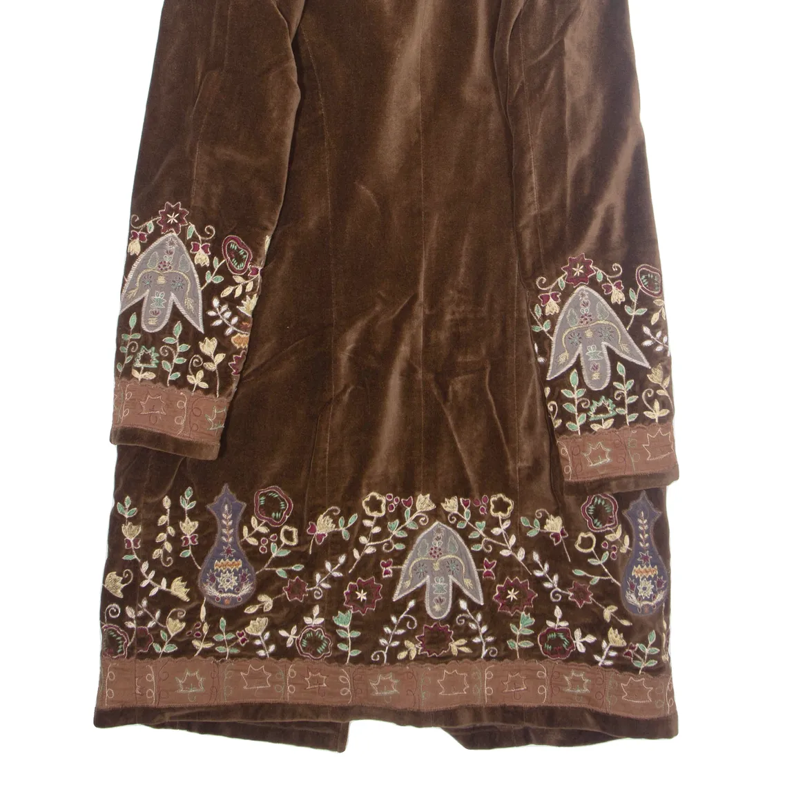 ANLENG Womens Overcoat Coat Brown Crazy Pattern M