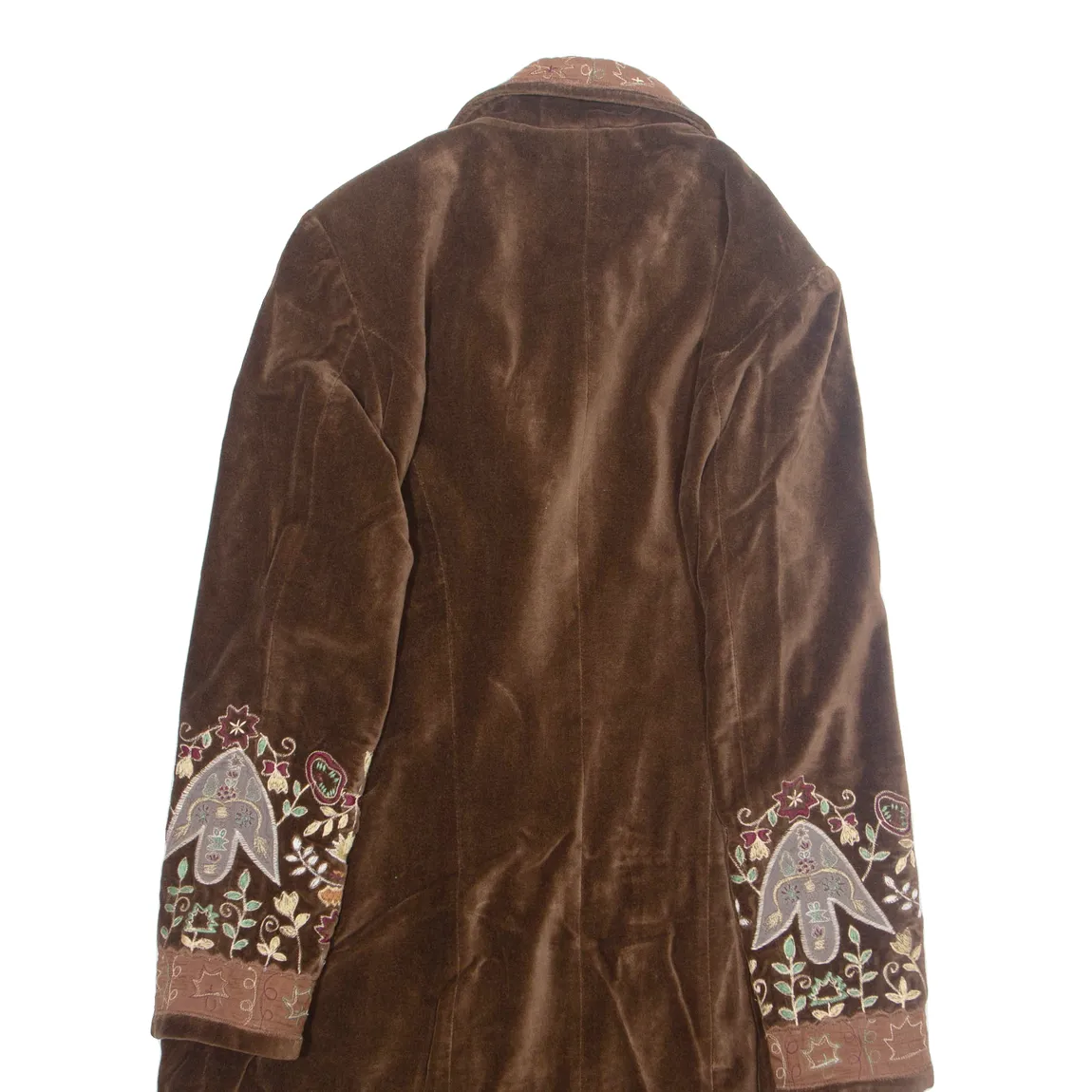 ANLENG Womens Overcoat Coat Brown Crazy Pattern M