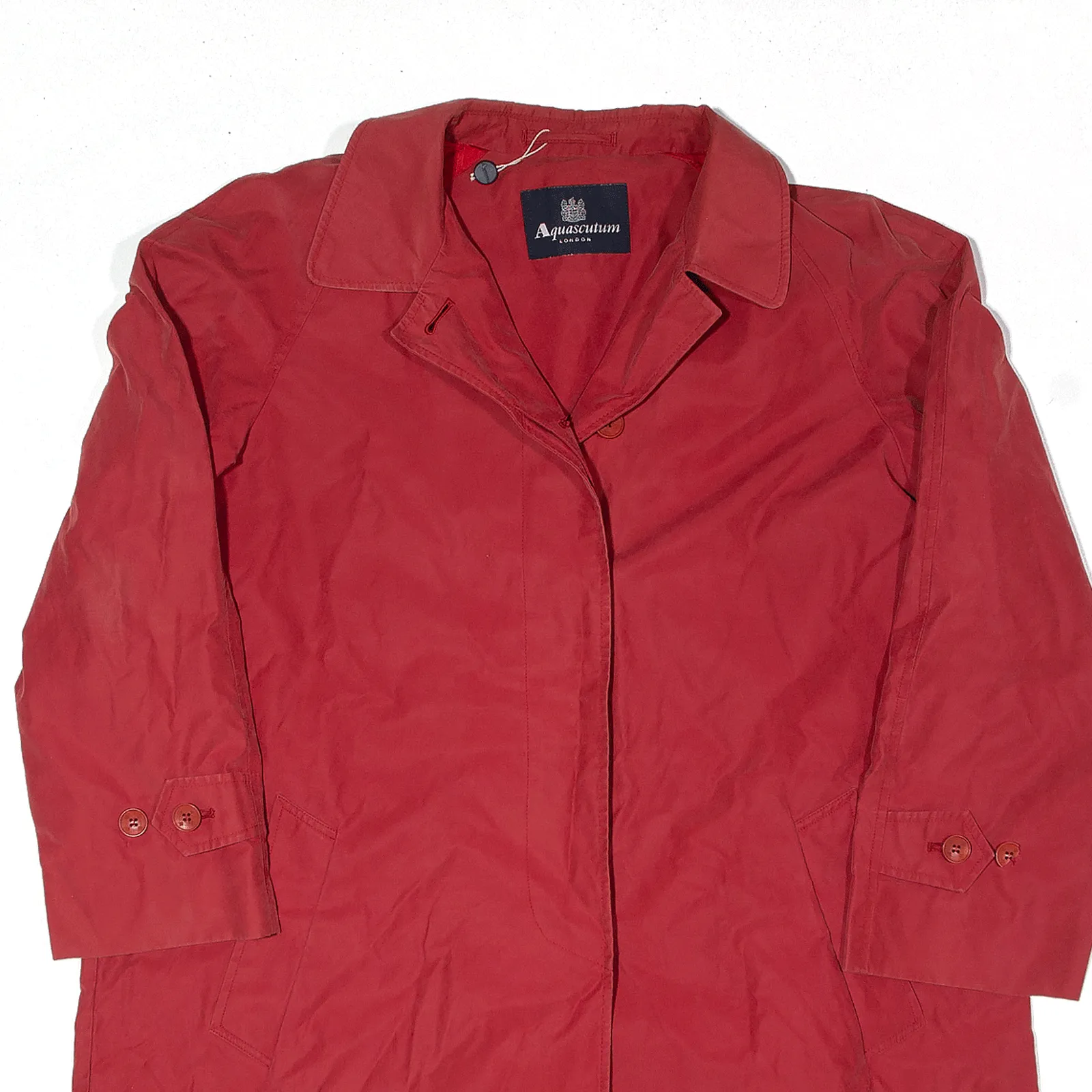 AQUASCUTUM Overcoat Coat Red Womens UK 16