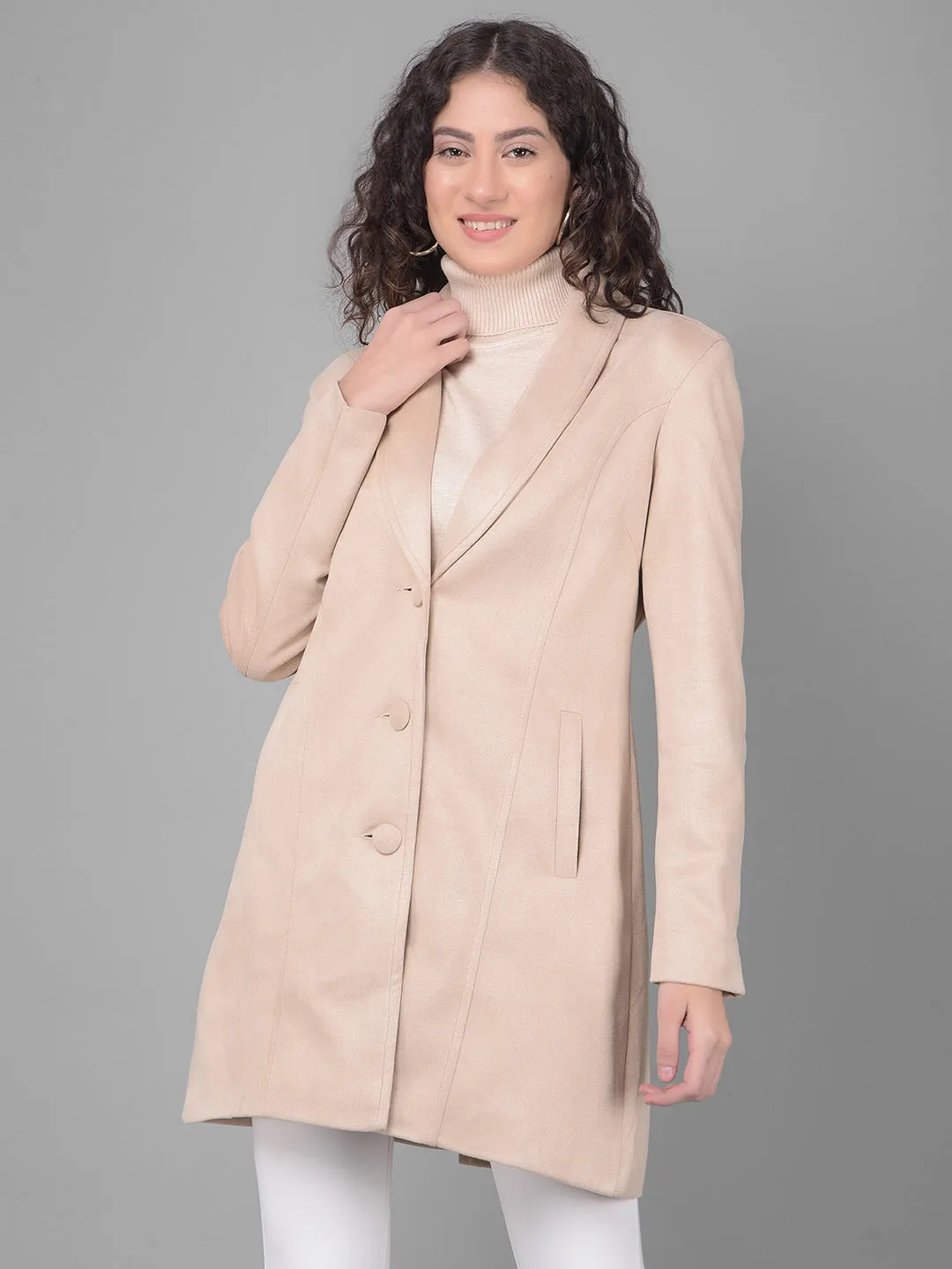 Beige Overcoat