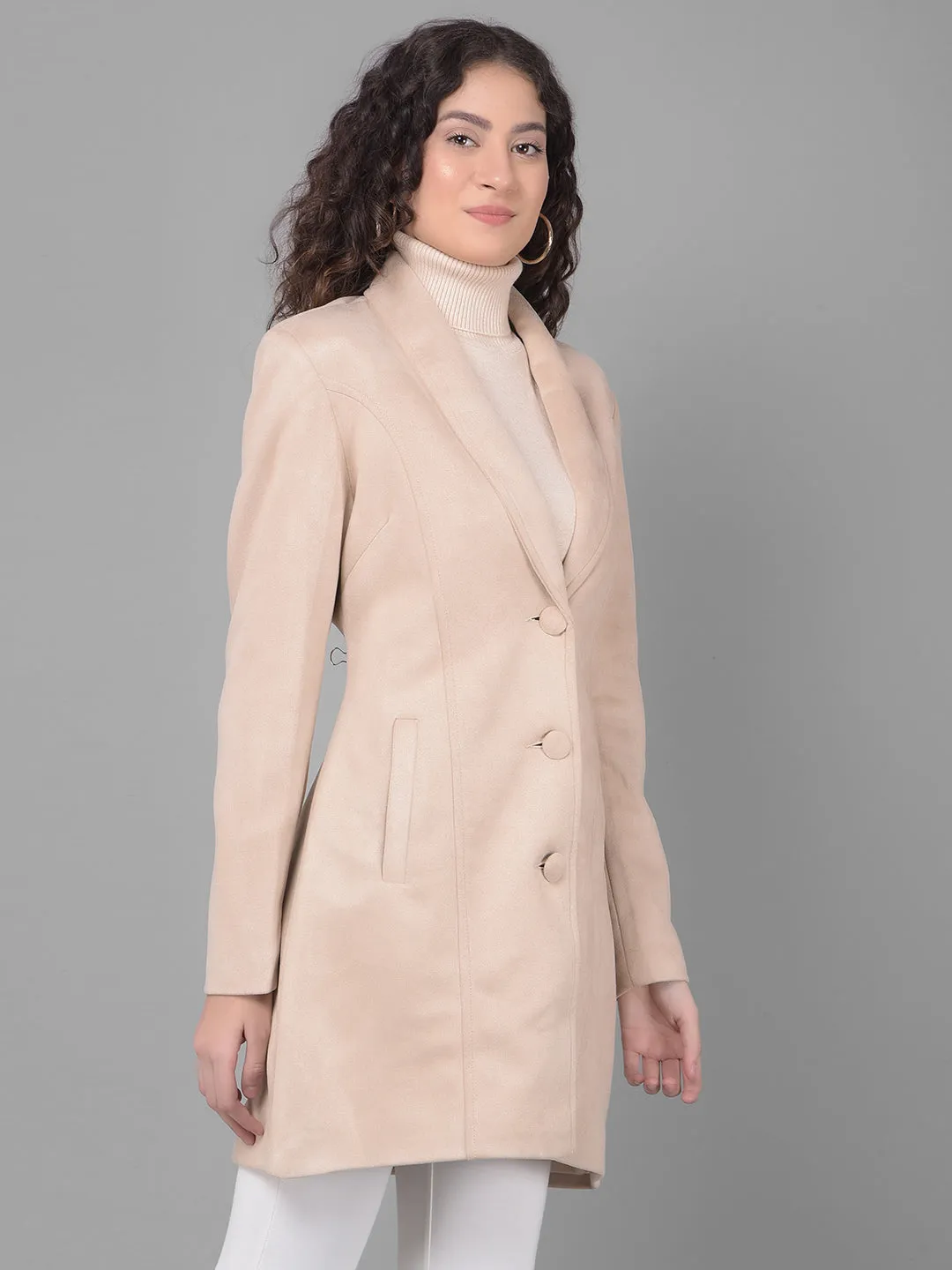Beige Overcoat
