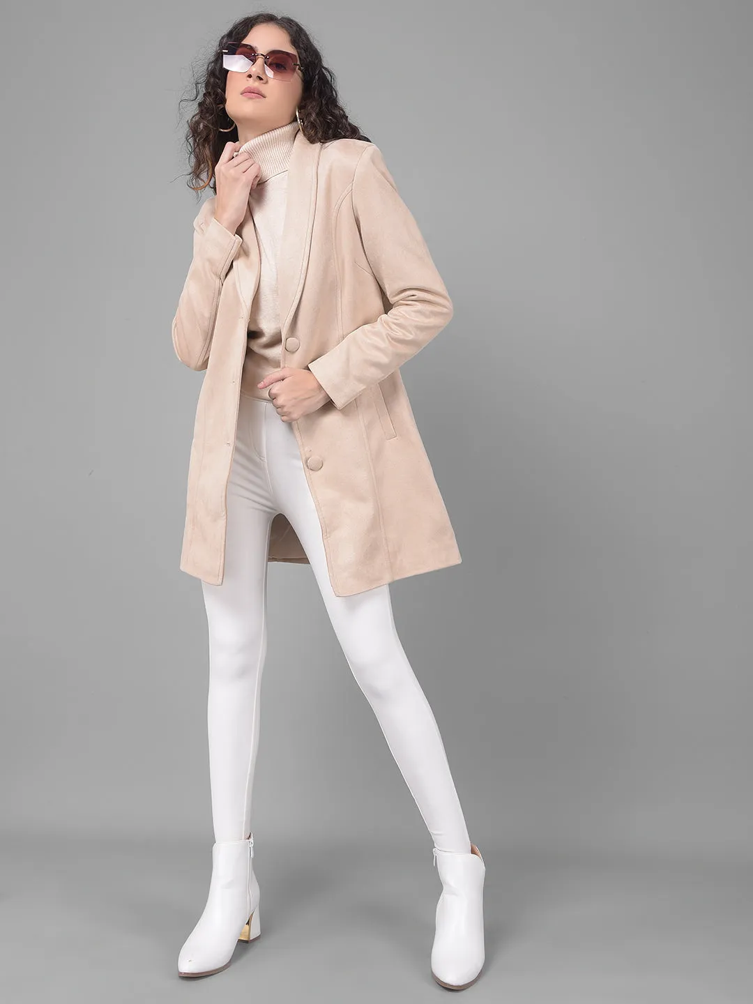 Beige Overcoat