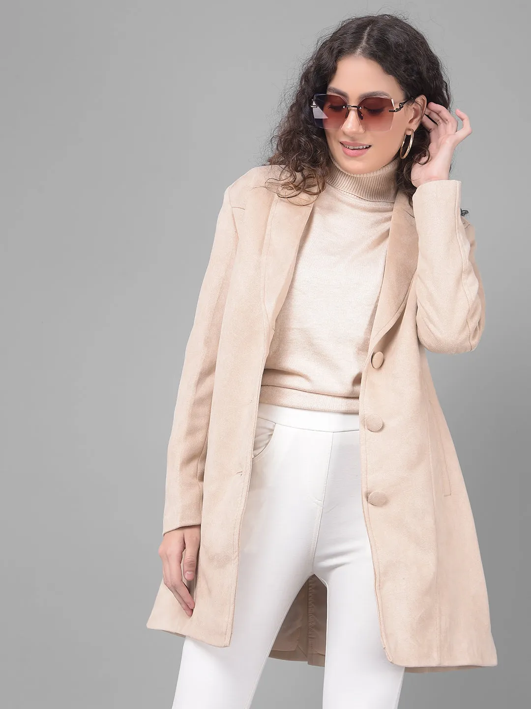 Beige Overcoat