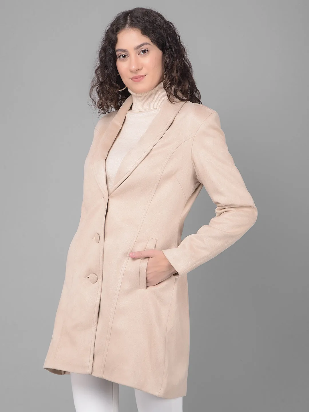 Beige Overcoat