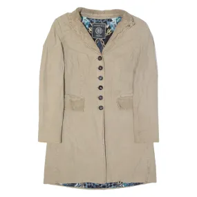 BLONDE NO 8 Womens Overcoat Coat Beige 90s M