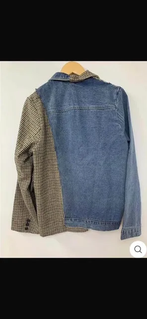 Blue Jean & Plaid Blazer