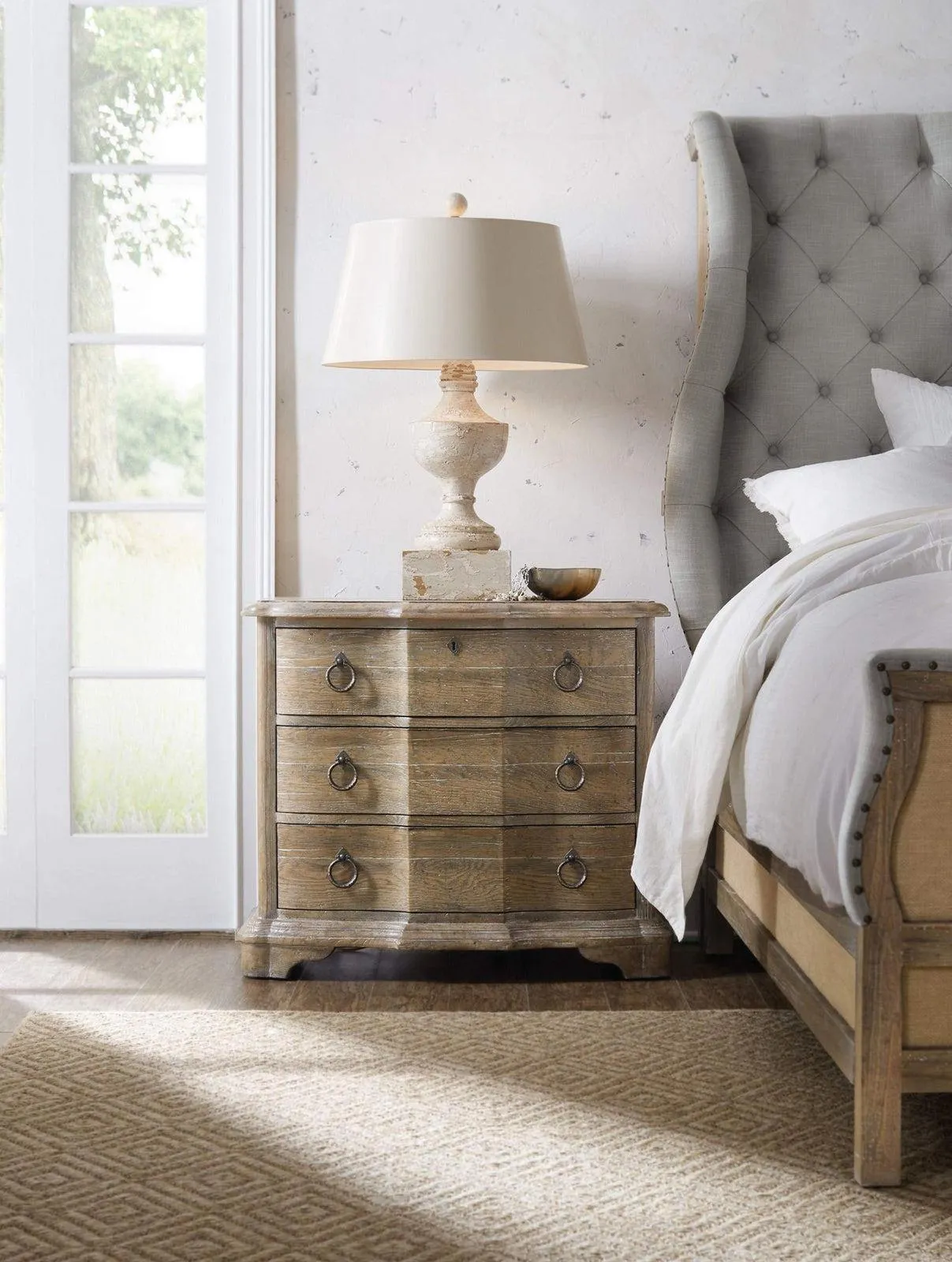 Boheme Bastogne Three-Drawer Nightstand | Hooker
