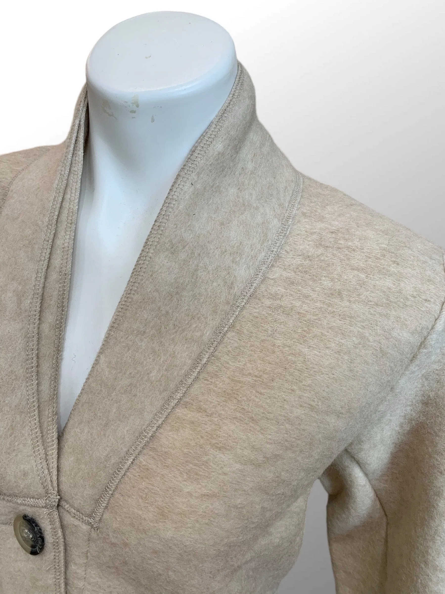 Boiled Wool Coat Buttoned