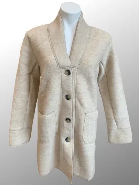 Boiled Wool Coat Buttoned