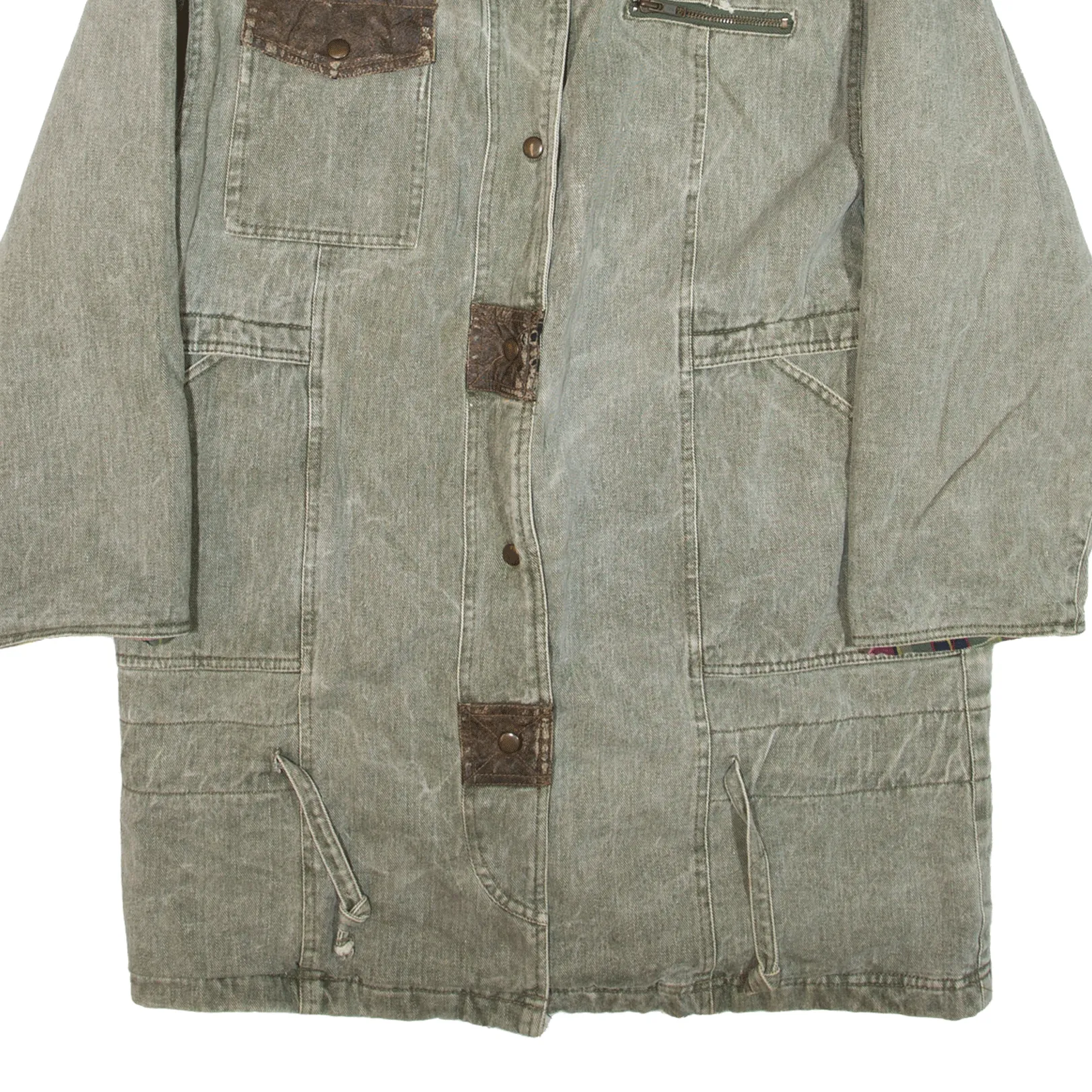 BRAETAN Blanket LIned Overcoat Coat Green Womens L