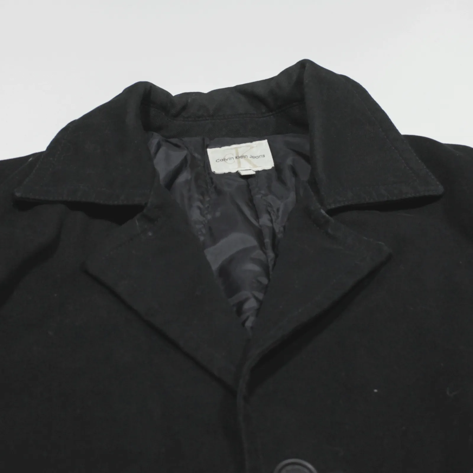 CALVIN KLEIN Jacket Black Overcoat Womens 2XL
