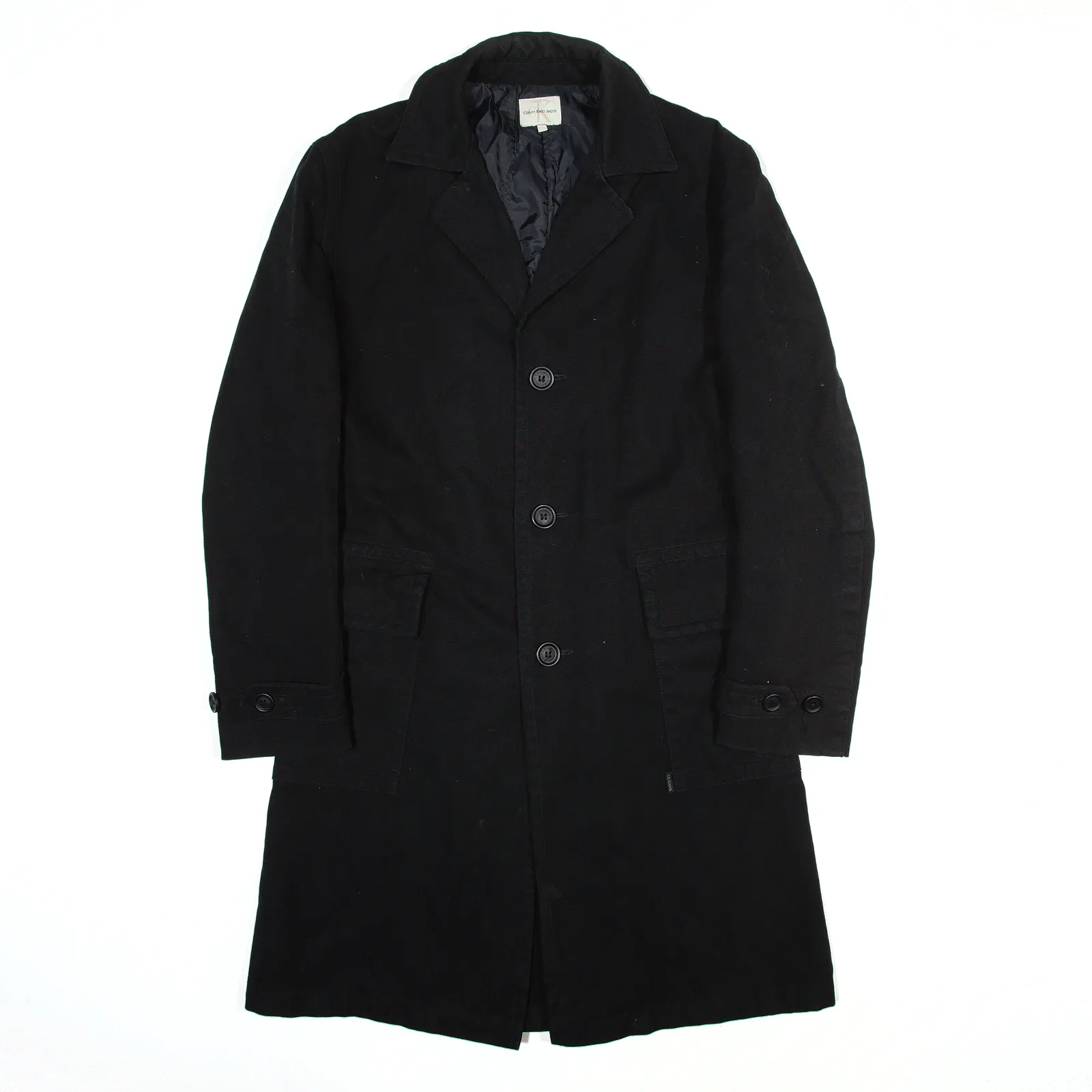 CALVIN KLEIN Jacket Black Overcoat Womens 2XL