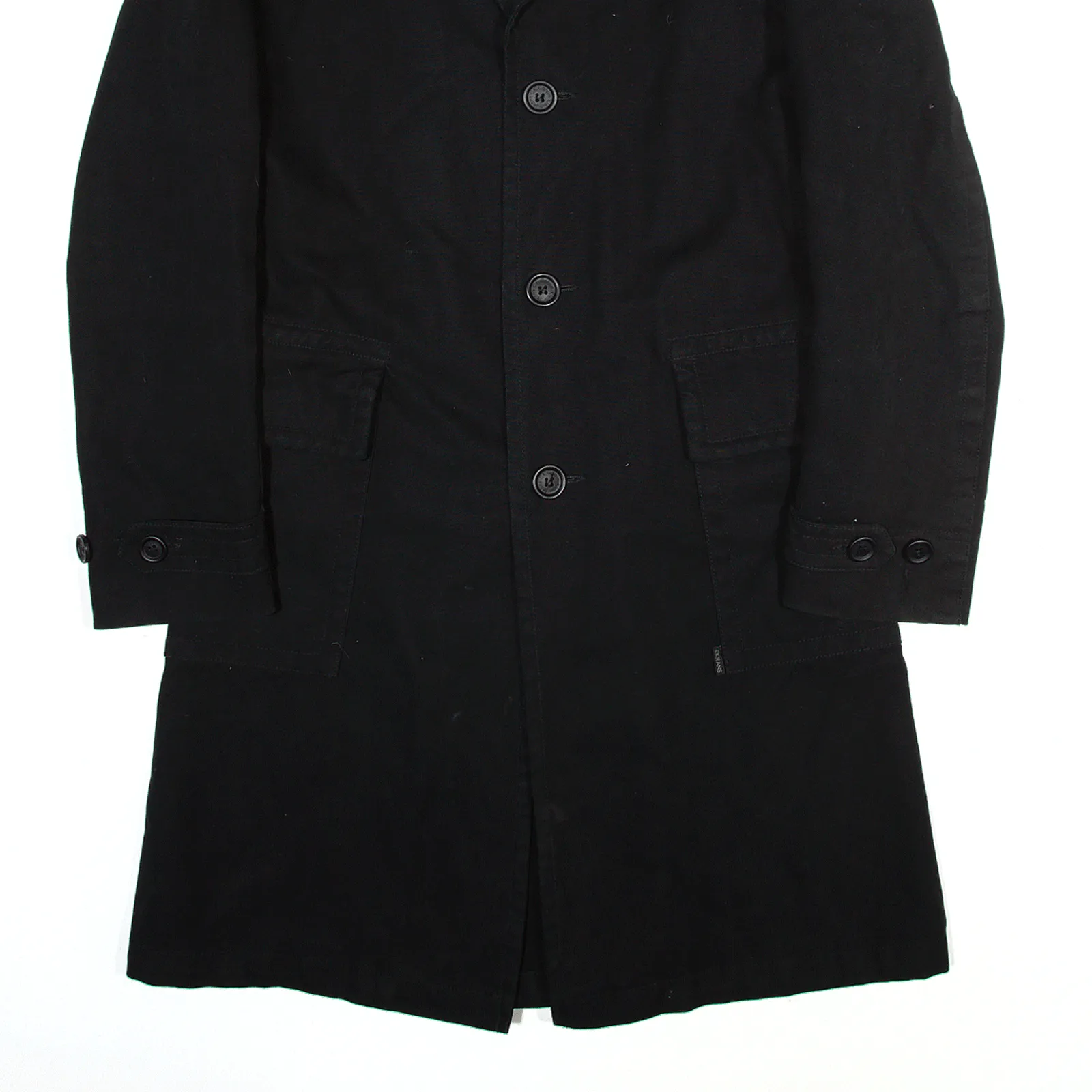 CALVIN KLEIN Jacket Black Overcoat Womens 2XL