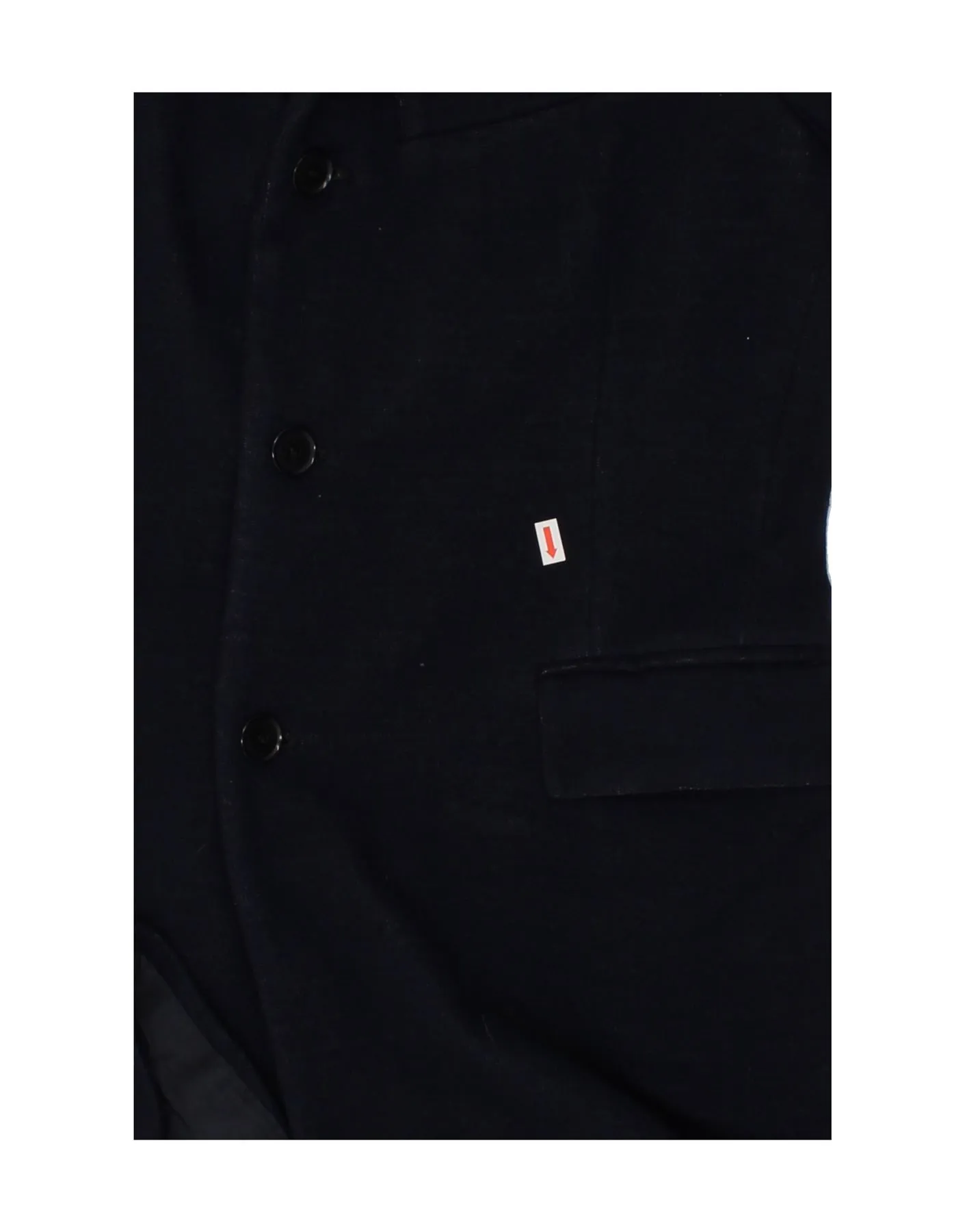 CALVIN KLEIN Mens Overcoat IT 50 Large Navy Blue Cotton