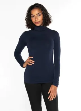 C'est Moi, CEBT-1208 Bamboo Turtleneck, Navy