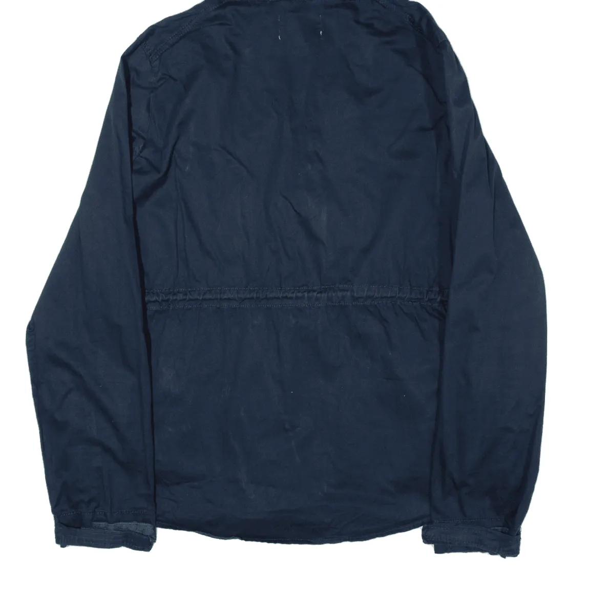 CHICOREE Womens Overcoat Jacket Blue Hooded M