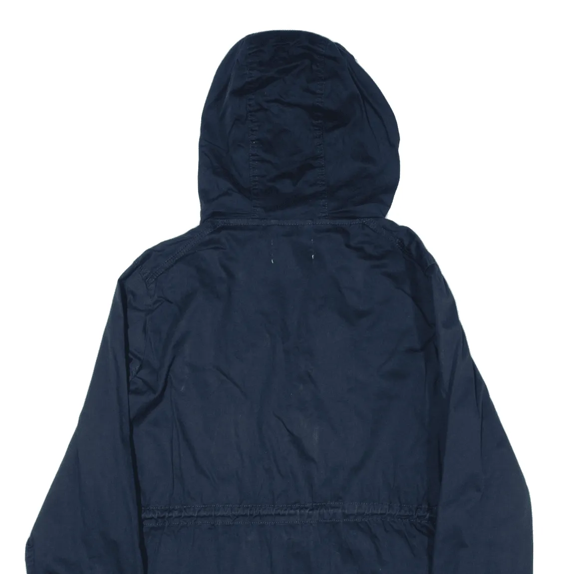 CHICOREE Womens Overcoat Jacket Blue Hooded M
