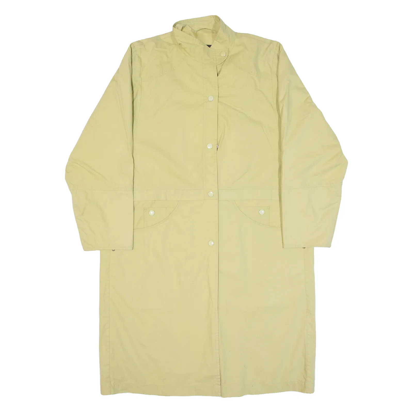 CLAUDE HAVREY Womens Overcoat Coat Beige S