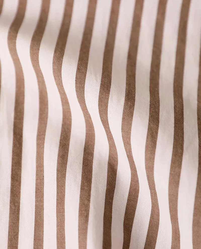 Cotton striped italian office shirt