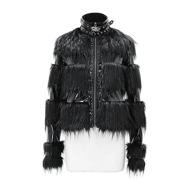 'Crossroads' Punk Jacket with Fur and PU Leather
