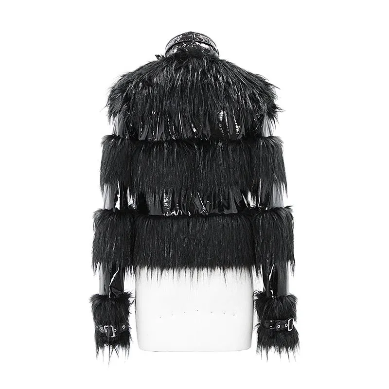 'Crossroads' Punk Jacket with Fur and PU Leather