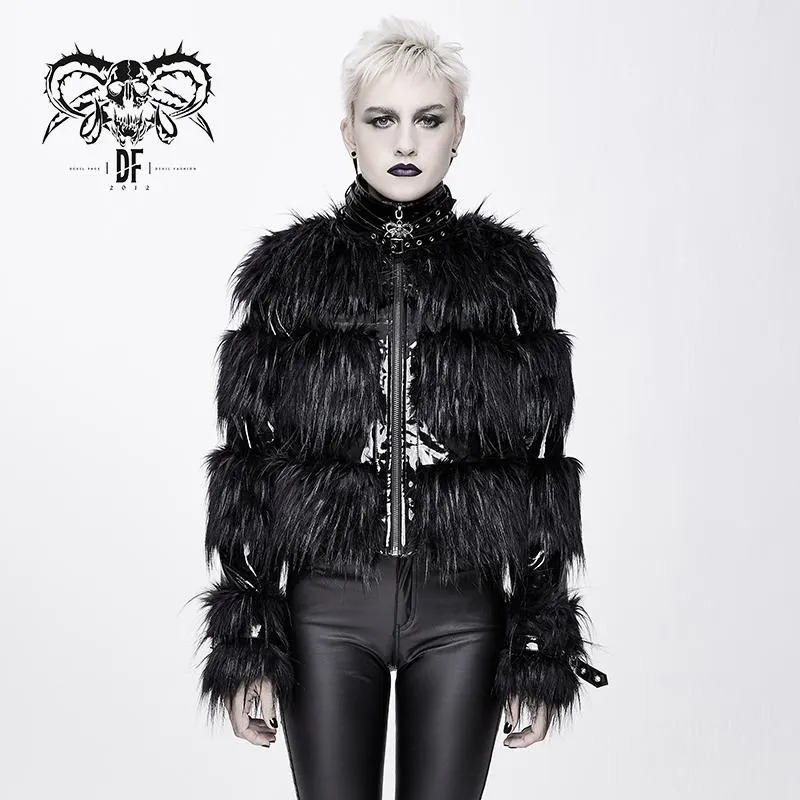 'Crossroads' Punk Jacket with Fur and PU Leather