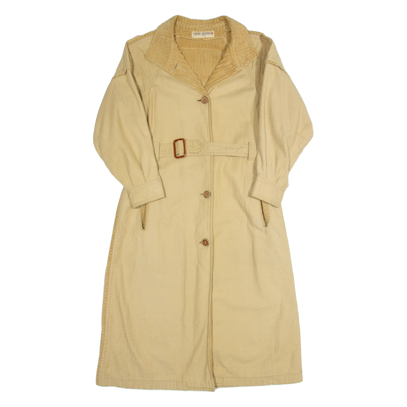DANIEL HECHTER Womens Overcoat Coat Beige 90s S