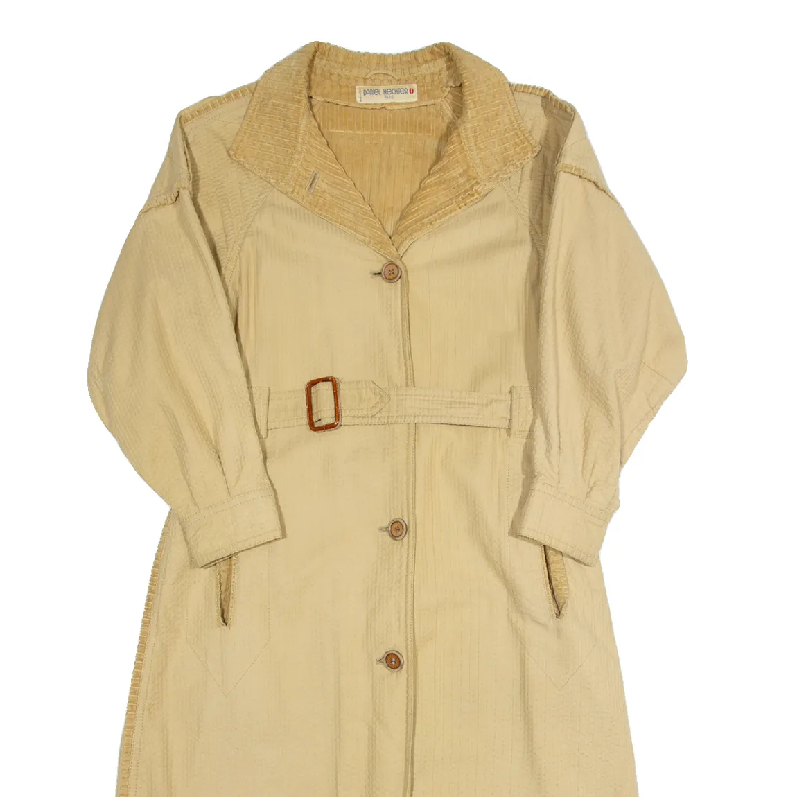 DANIEL HECHTER Womens Overcoat Coat Beige 90s S