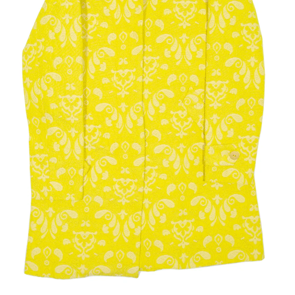 DESIGUAL Womens Overcoat Coat Yellow Floral L