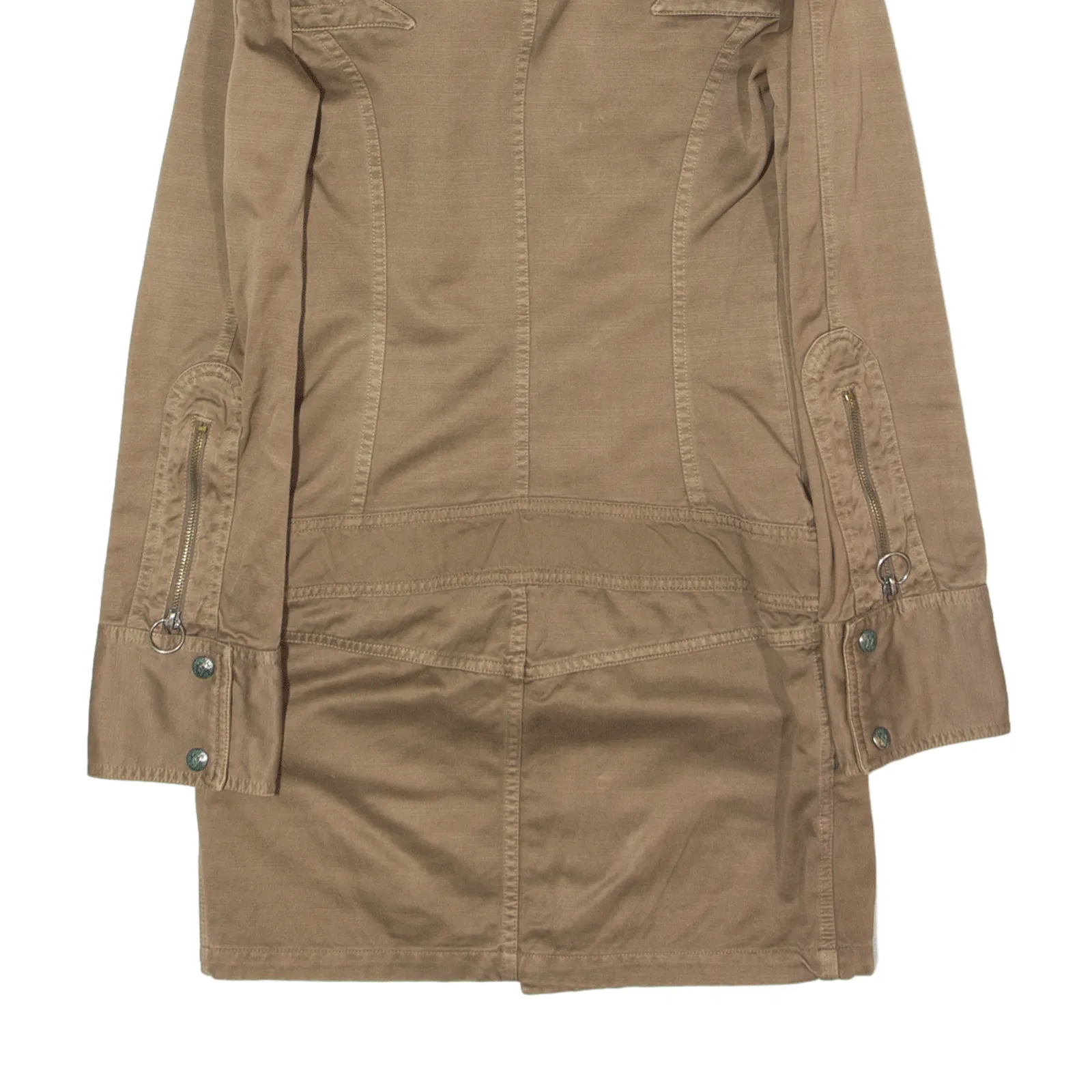 DIESEL Overcoat Denim Jacket Brown Womens S