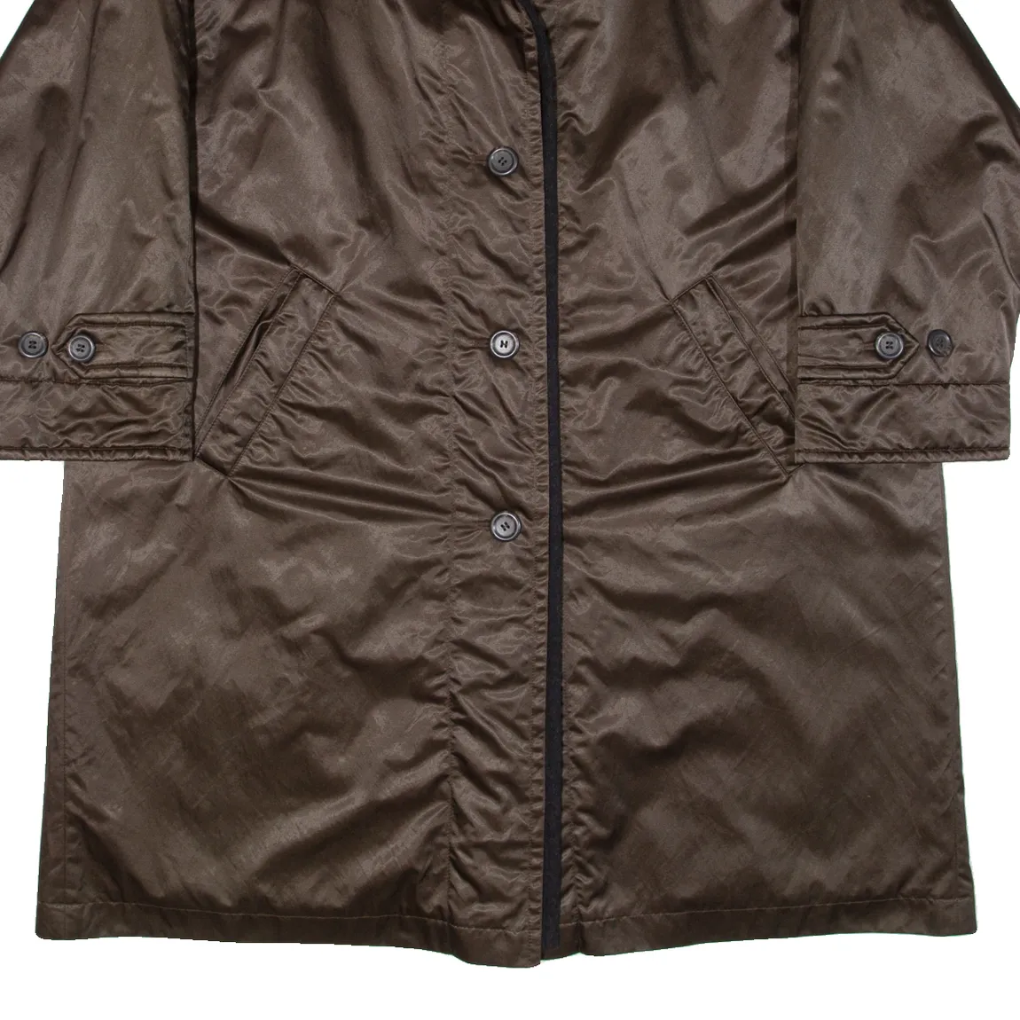 DINOMODA Womens Overcoat Coat Brown S