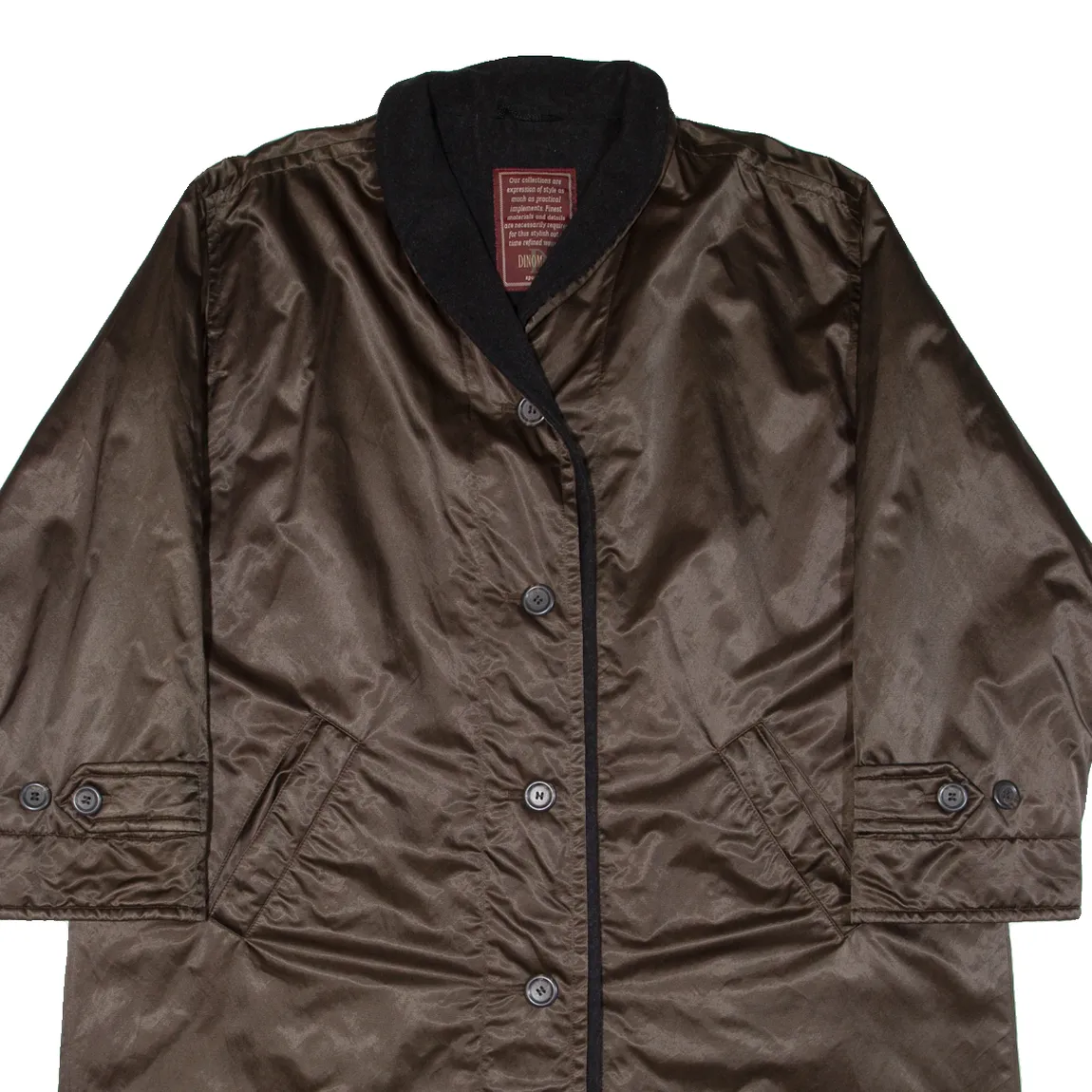 DINOMODA Womens Overcoat Coat Brown S