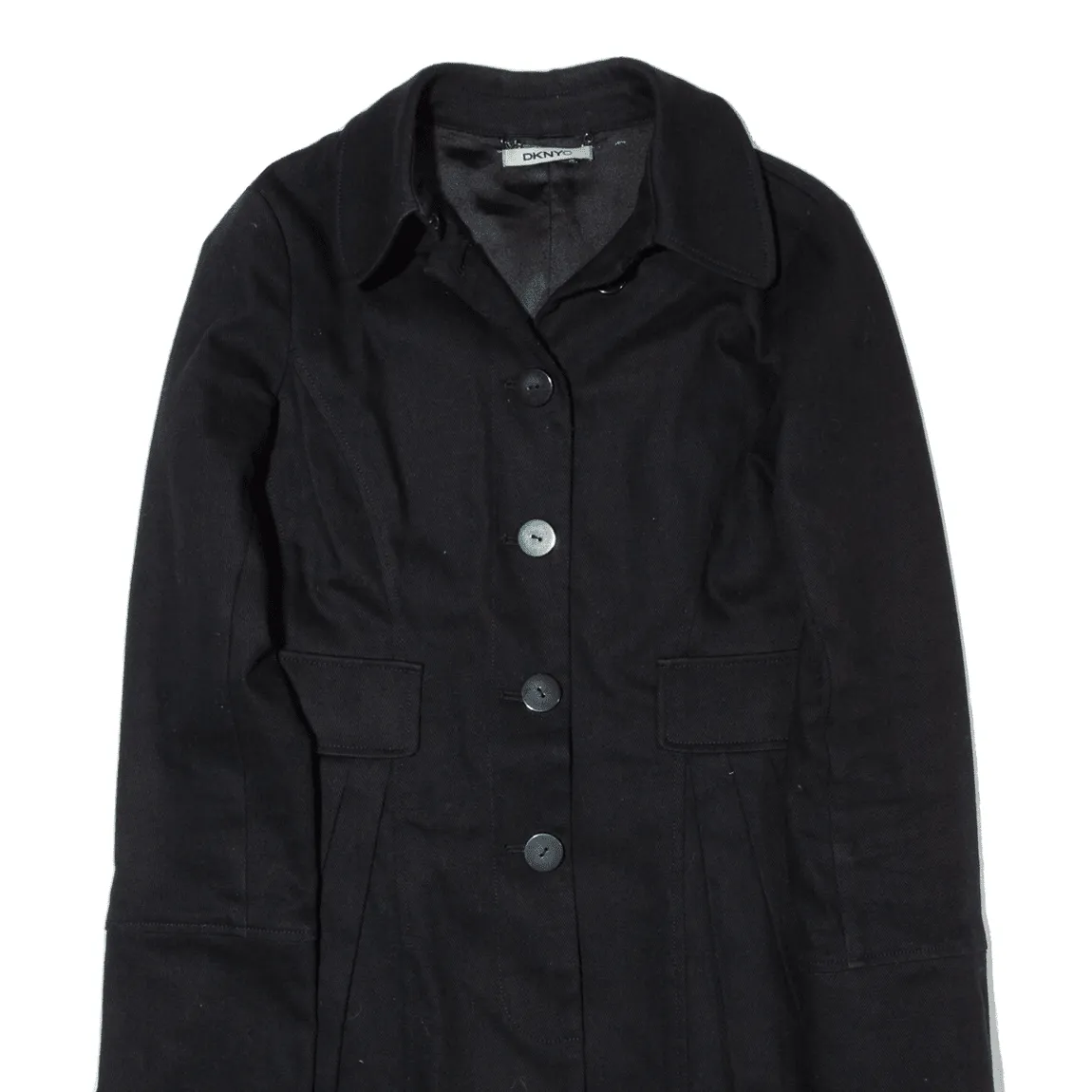 DKNY Overcoat Jacket Black Womens S