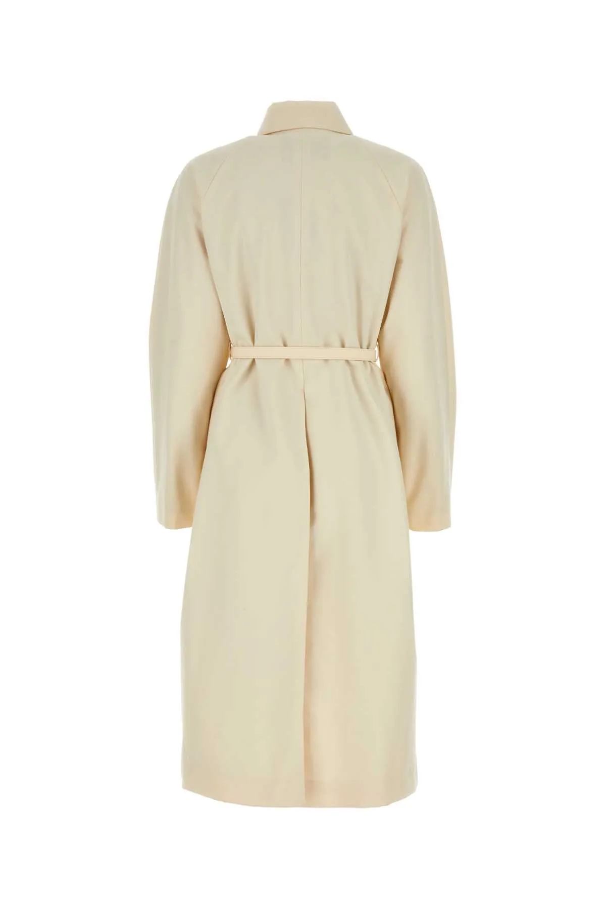 FENDI Ivory Polyester Blend Overcoat