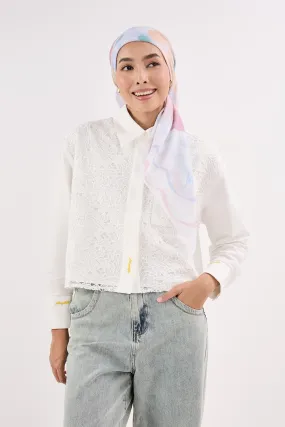 Fruity White Square Scarf