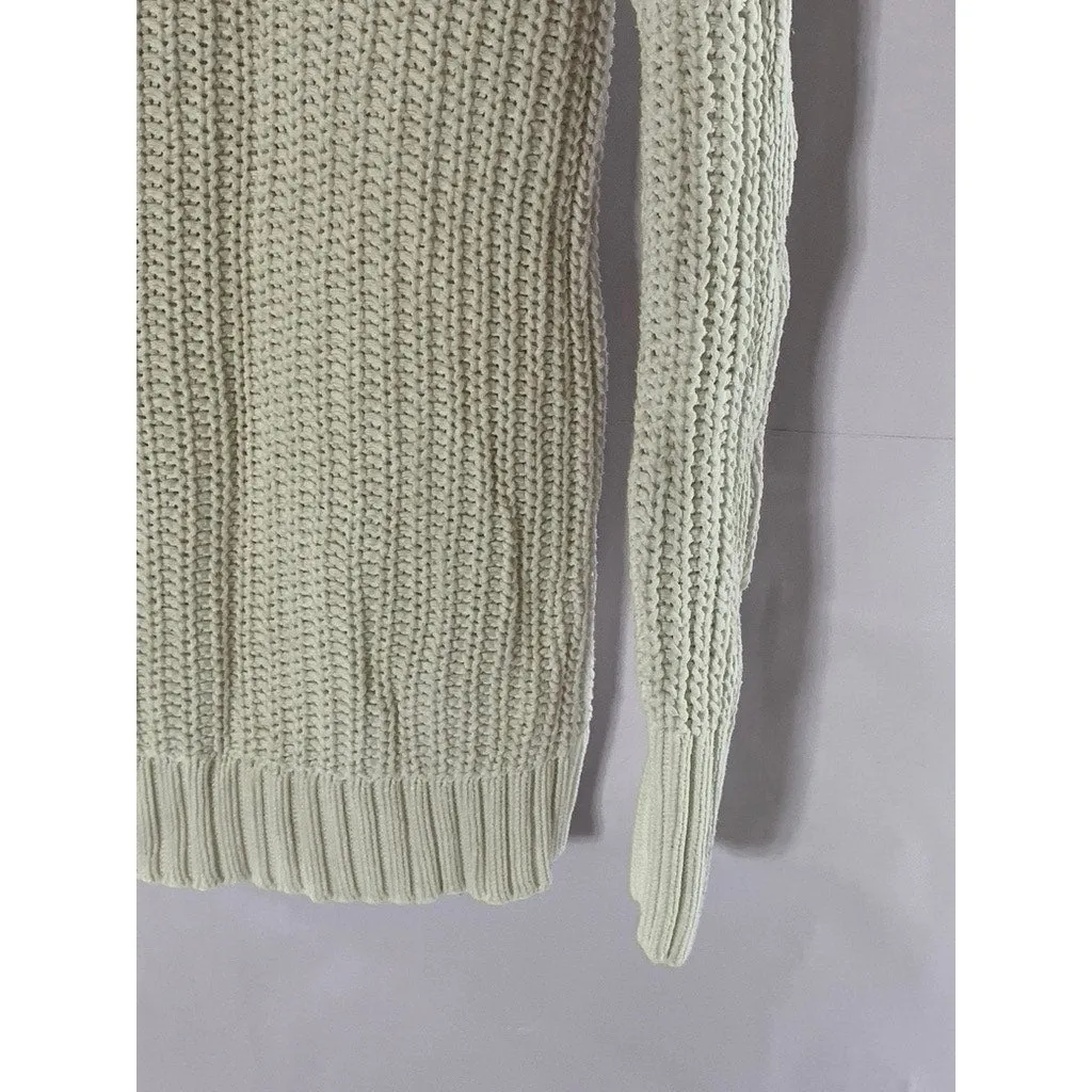 GAP Women's Tall Cream Cable-Knit Turtleneck Pullover Tunic Sweater SZ S/TALL