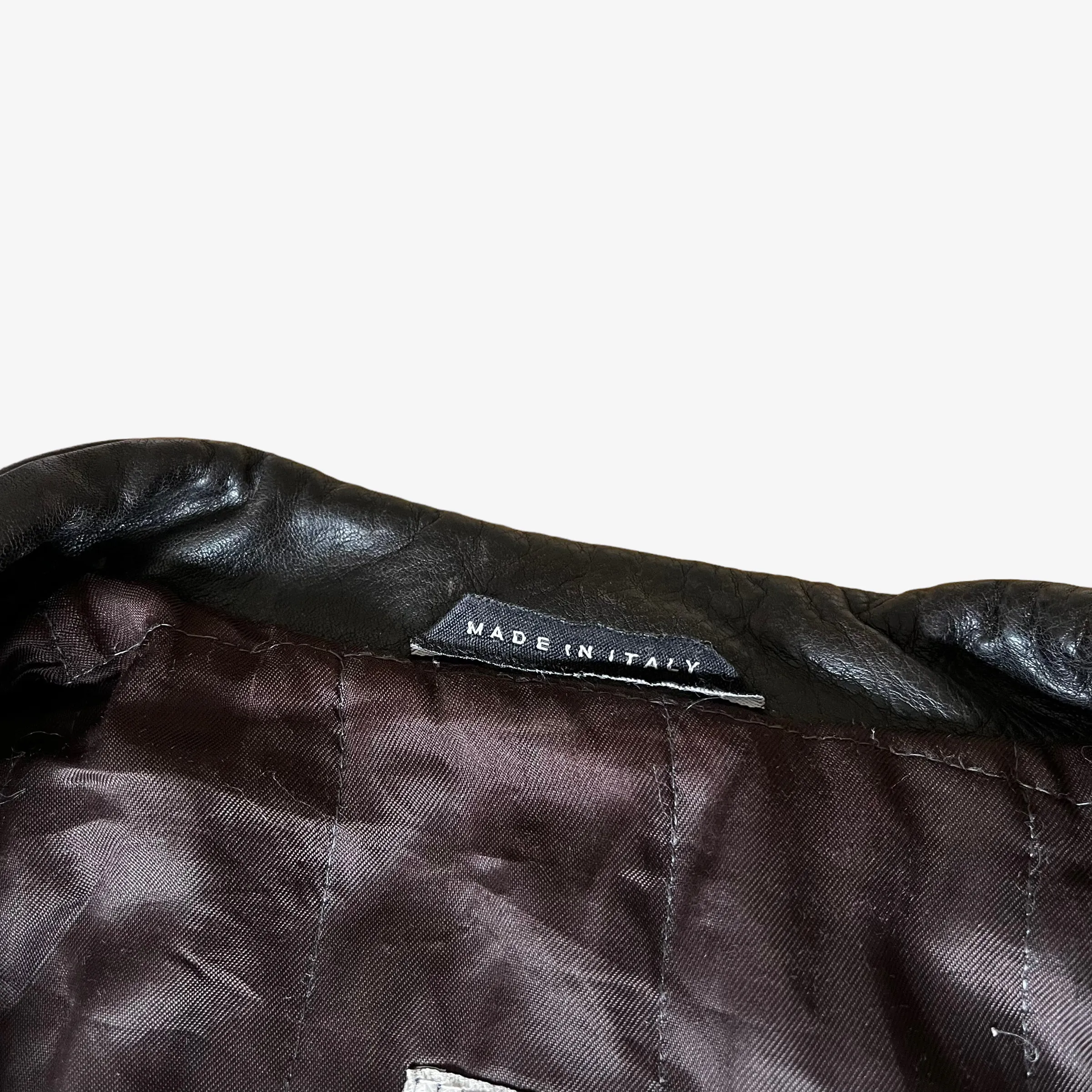 Gianfranco Ferre Studio Leather Double Breasted Coat With Original Belt
