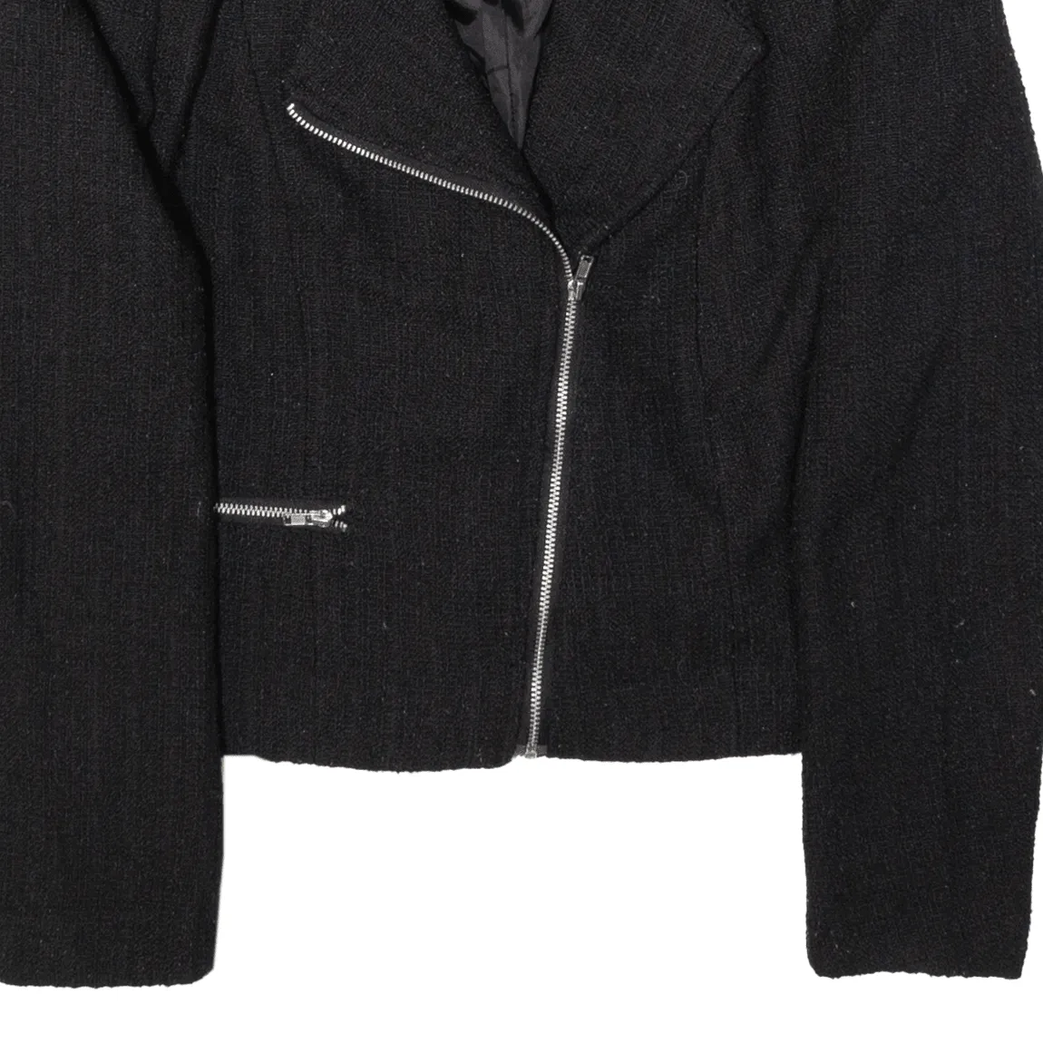 H&M Womens Overcoat Jacket Black XS