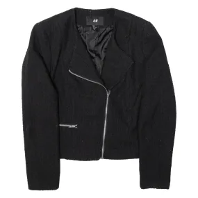 H&M Womens Overcoat Jacket Black XS