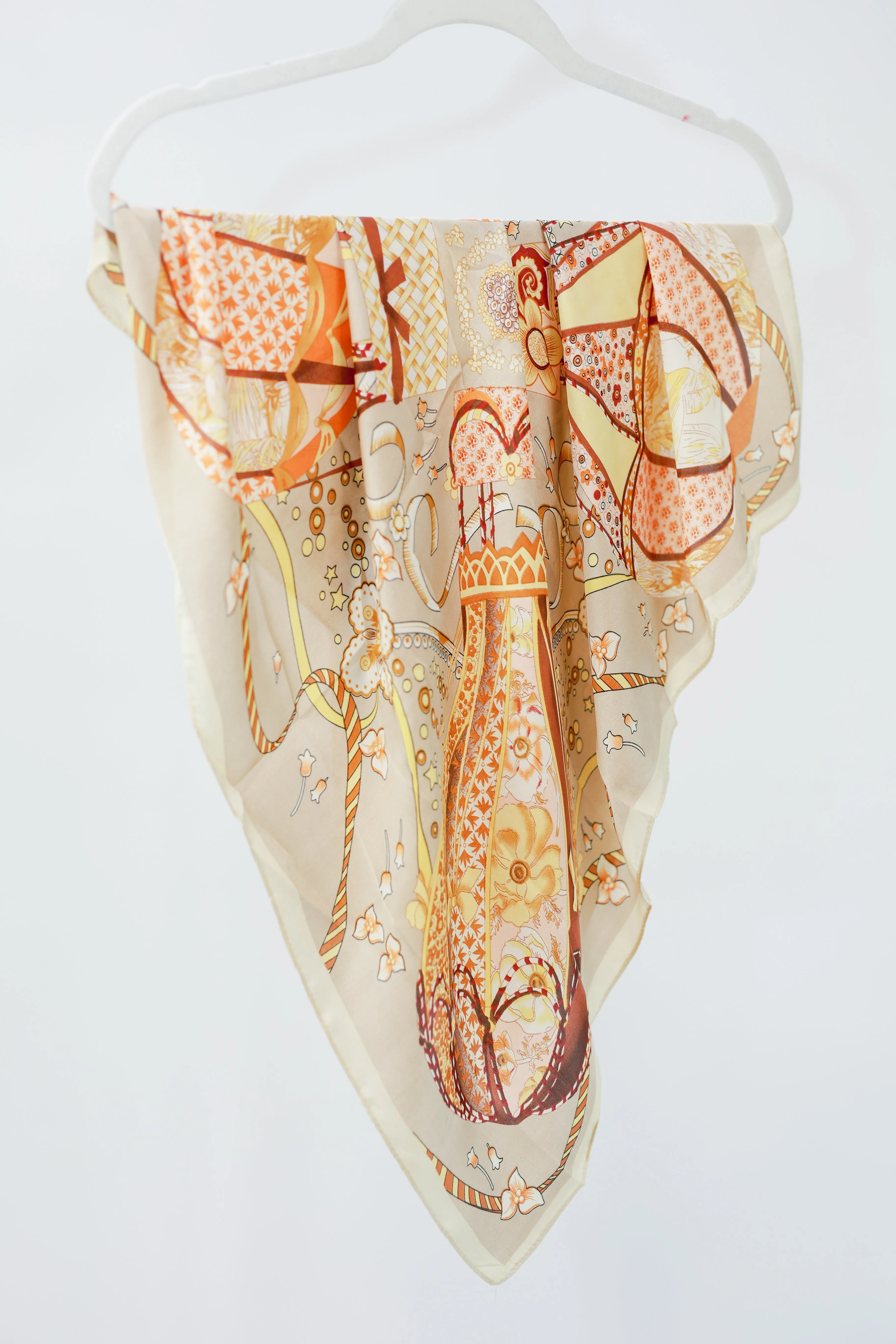 Hot Air Balloons Taupe Scarf