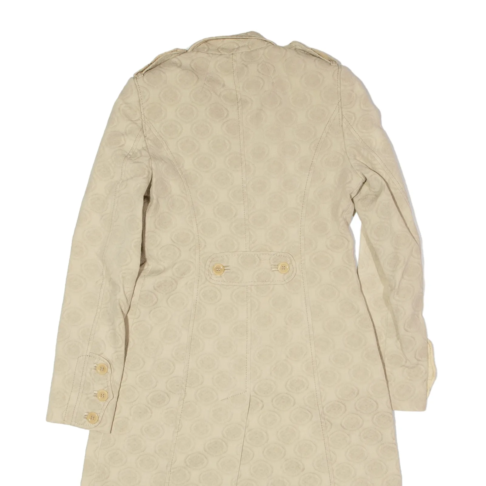 KAREN MILLEN Overcoat Jacket Beige Womens UK 8