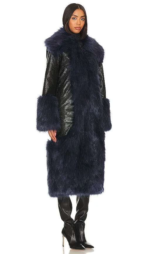 Kim Shui Maxi Coat in Navy