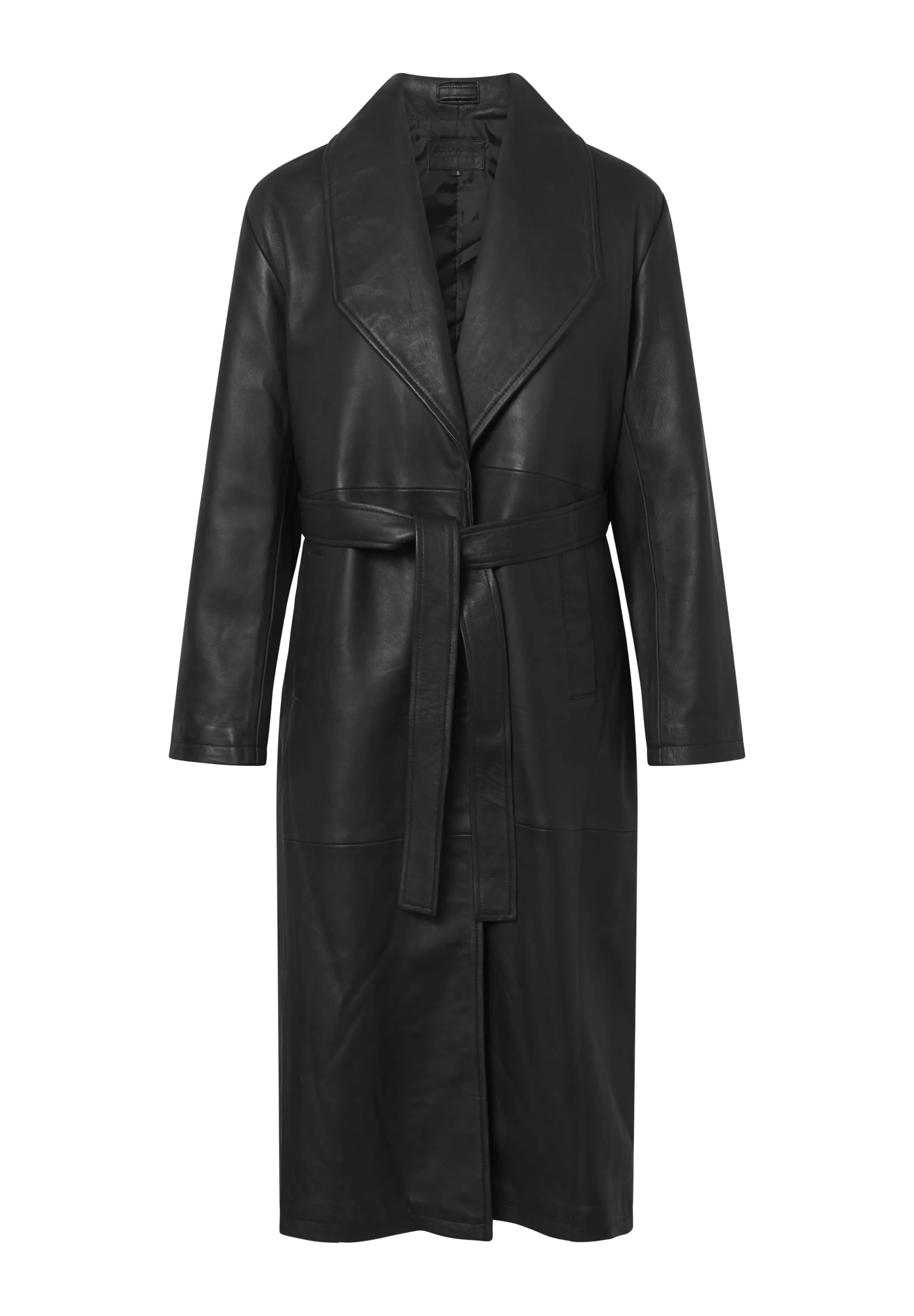 Leather Belted Overcoat